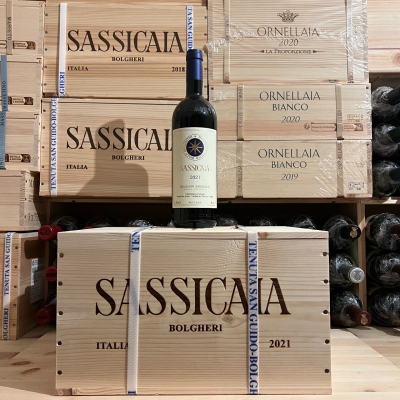 Sassicaia 2021 Tenuta San Guido - Wooden Case Six Bottles