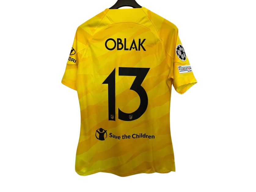 Oblak's Atletico Madrid Match-Issued Shirt, Champions League 2023/24