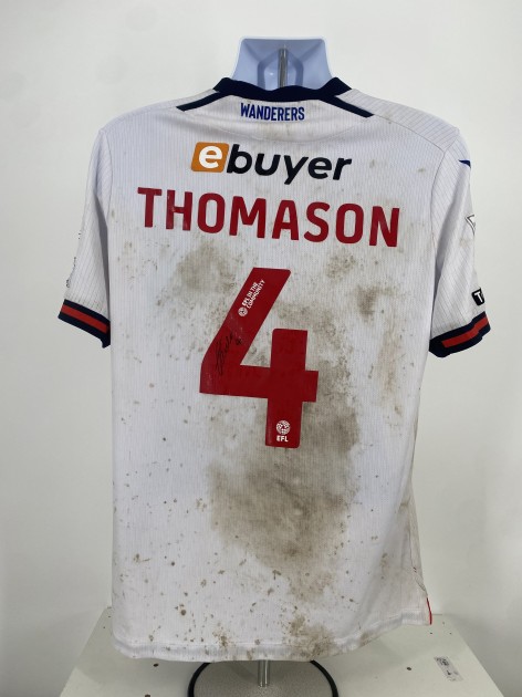 George Thomason's Bolton Wanderers Signed Match Worn Shirt, vs Blackpool 