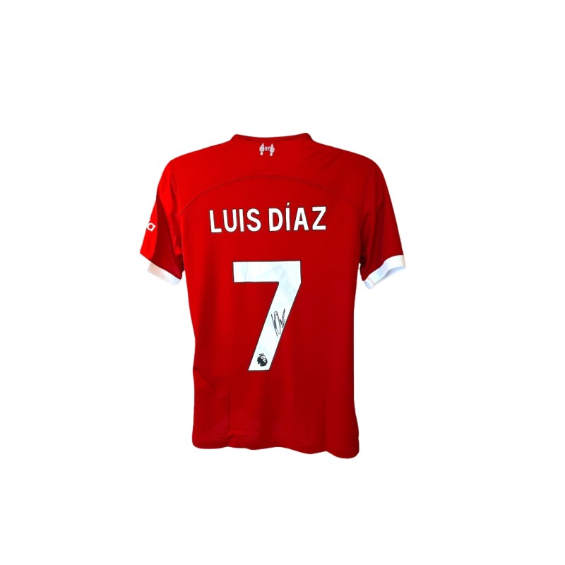 Maglia ufficiale firmata da Luis Diaz per il Liverpool 2023/24