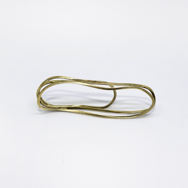 Shoreline Three-Finger Ring by Sabrina Facchetti Contemporary Jewelry