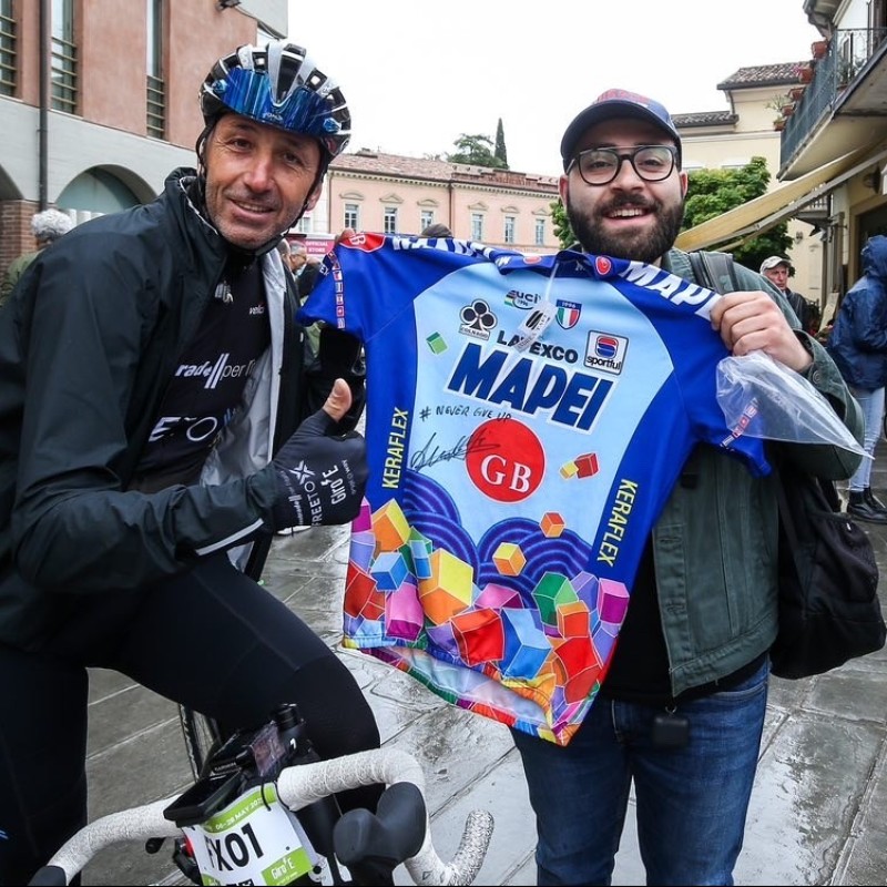 Team Mapei Official Jersey Signed by Andrea Tafi