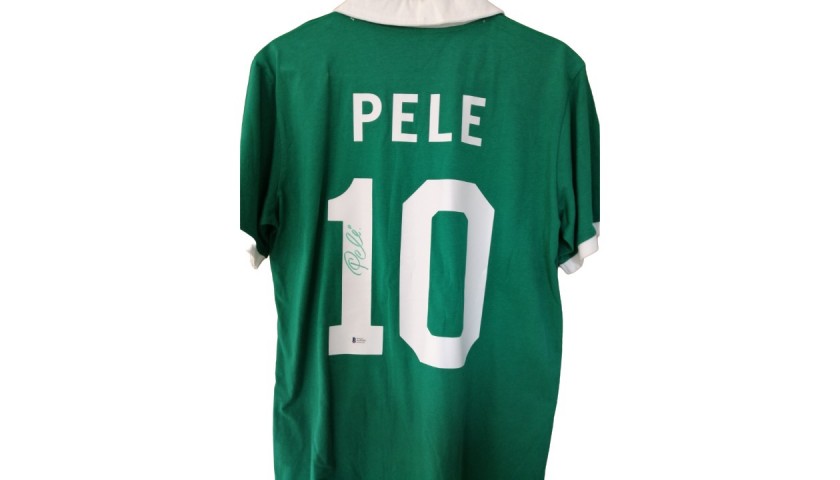 Pelé New York Cosmos Signed and Framed Shirt - CharityStars