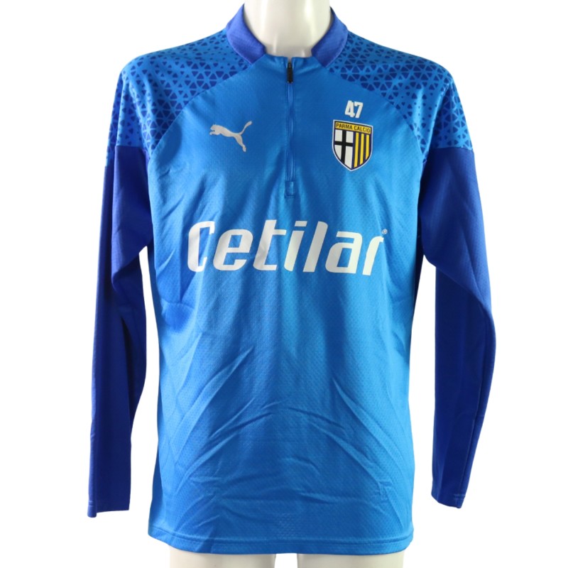 Zagaritis' Parma Worn Pre-Match Sweatshirt, 2023/24