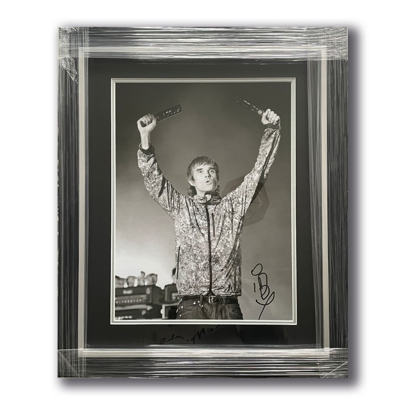 Ian Brown of The Stone Roses Signed and Framed Picture