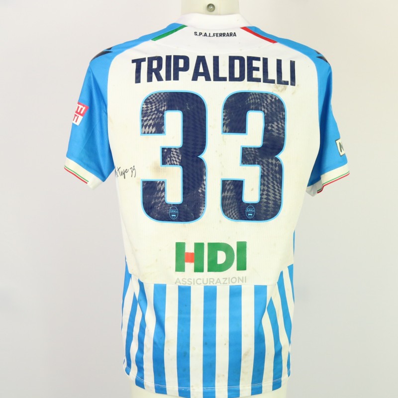 Tripaldelli 's unwashed Signed Shirt, SPAL vs Rimini 2024 