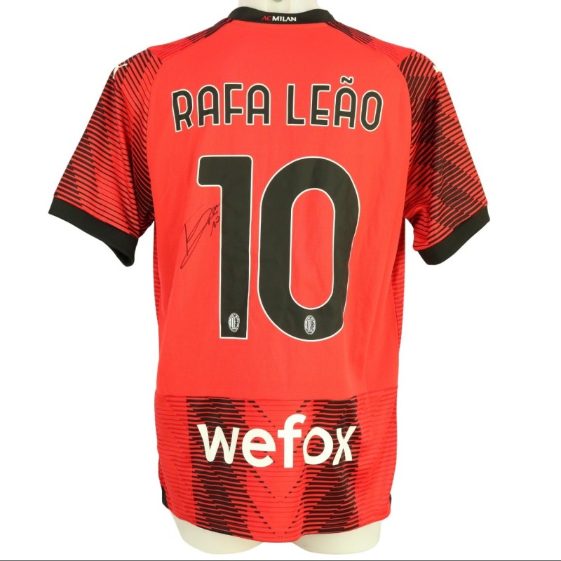 Rafa Leao Official Milan Signed Shirt, 2023/24 