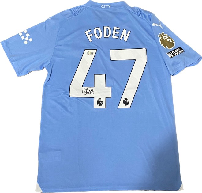 Maglia replica firmata di Phil Foden del Manchester City 2023/24