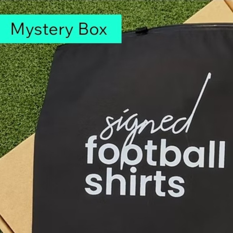 Scatola a sorpresa con maglia da calcio autografata dei Mondiali - Versione standard