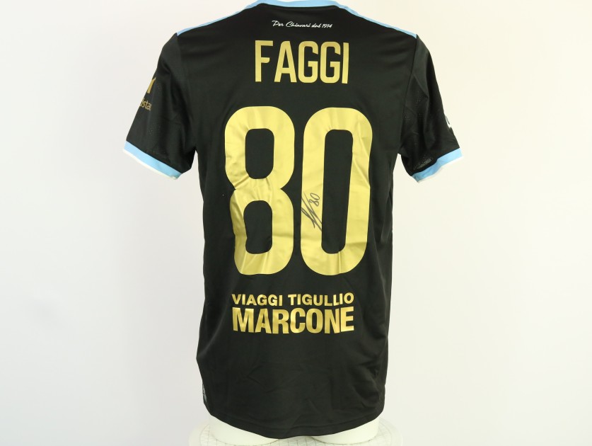 Faggi's Unwashed Signed Shirt, Pescara vs Virtus Entella 2024