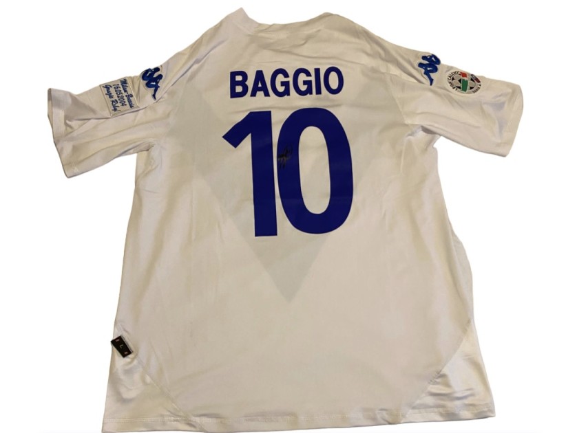 Maglia ufficiale Baggio, Milan vs Brescia 2004 patch "Grazie Roby" - Autografata