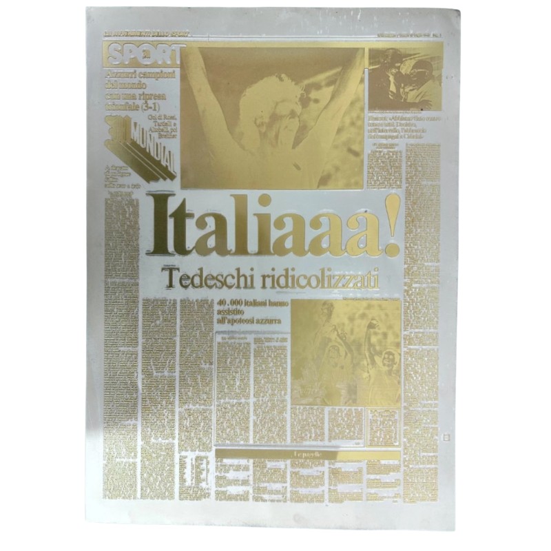 Italy World Champions 1982 Newpaper Matrix
