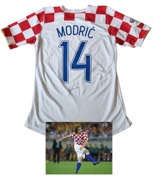 Modric's Signed Match-Issued Shirt, Croatia vs Australia FIFA World Cup 2006