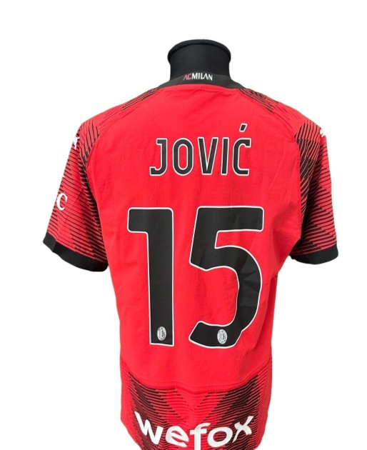 Jovic's Milan Issued Shirt, 2023/24