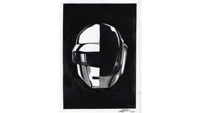 "Bye Daft" Daft Punk - Unique Artwork by Manuel Frattini 