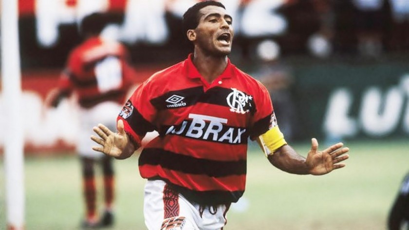 Romario's Flamengo Worn Shirt, 1995 - Signed by Ailton