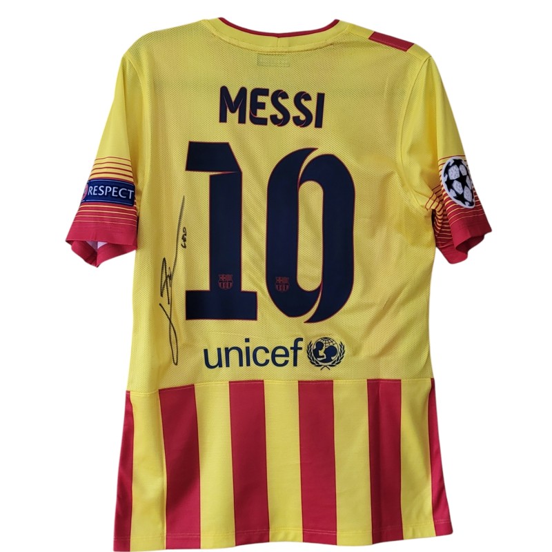 Maglia Gara Messi Barcellona, UCL 2013/14 - Autografata