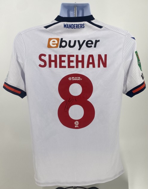 La maglia firmata di Josh Sheehan del Bolton Wanderers indossata durante la partita