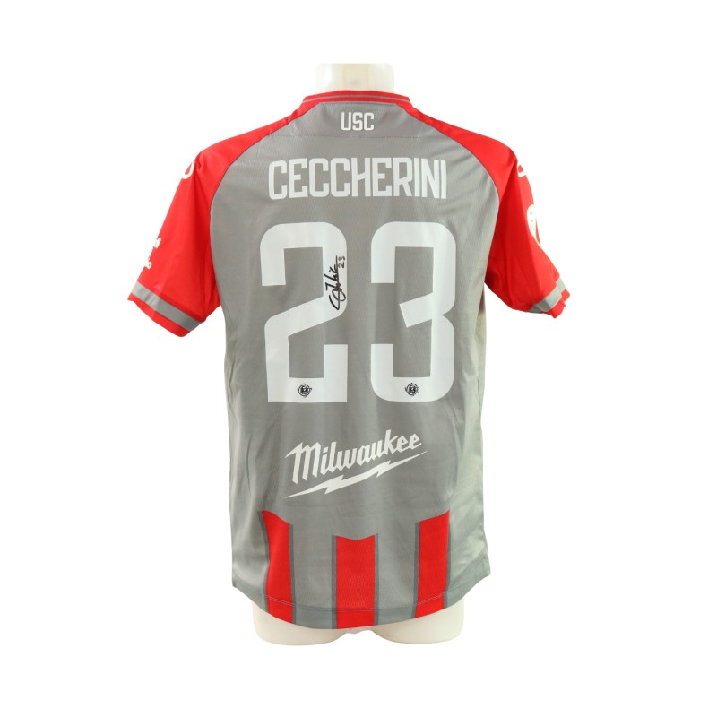 Ceccherini's Signed Unwashed Shirt, Cremonese vs Catanzaro 2025