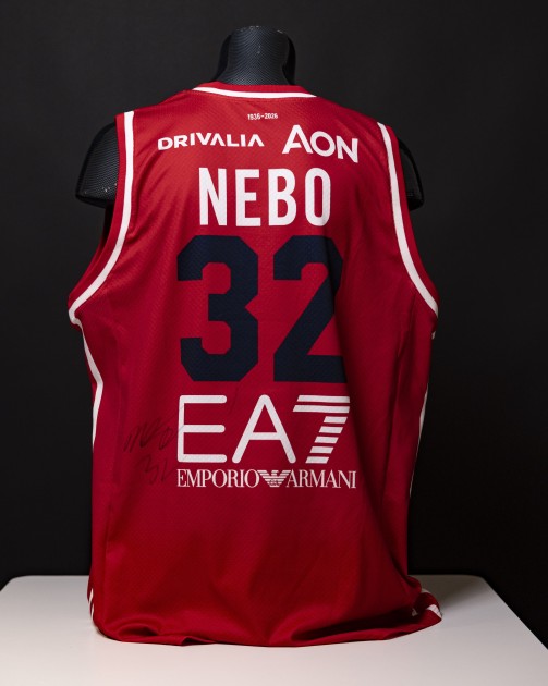 Josh Nebo's Signed Match-Worn Jersey, Olimpia Milano vs Guerri Napoli 2026