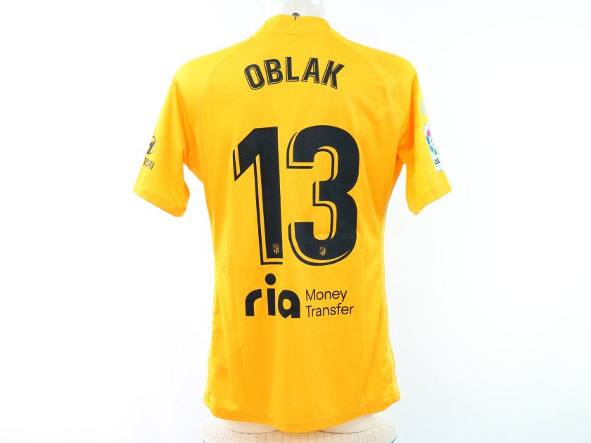 Oblak's Atletico Madrid Match-Issued Shirt, LaLiga 2021/22