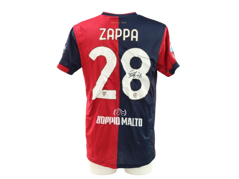 Maglia Zappa Unwashed, Cagliari vs Lecce 2025 - Autografata