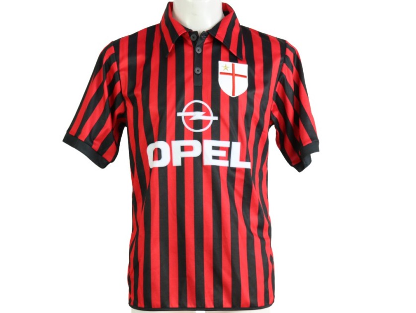 Score Draw AC Milan Centenary Retro Home Shirt in Rosso