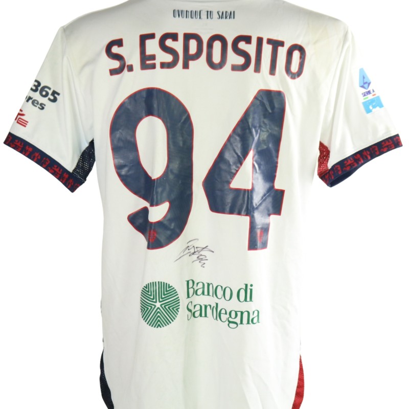 Maglia Esposito Unwashed Sassuolo vs Cagliari, 2026 - Autografata