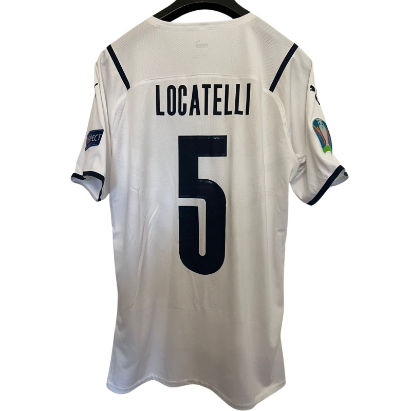 Locatelli's Match-Issued Shirt, Belgium vs Italy EURO 2020