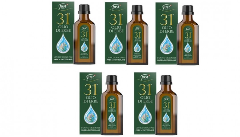 Five bottles of Swiss Oil 31