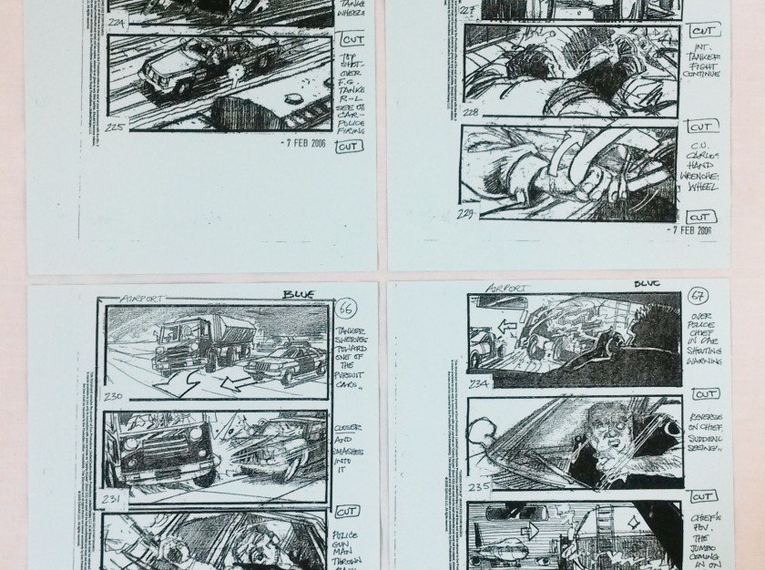 Production Used Storyboards from the James Bond Film Casino Royale