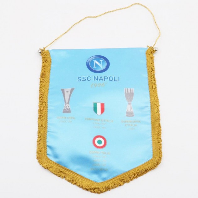 Napoli official pennant signed by the players
