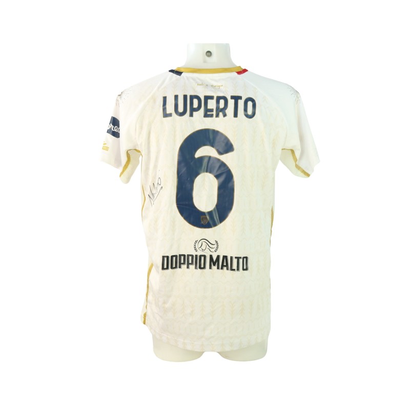 Maglia Luperto Unwashed, Lecce vs Cagliari 2024 - Autografata