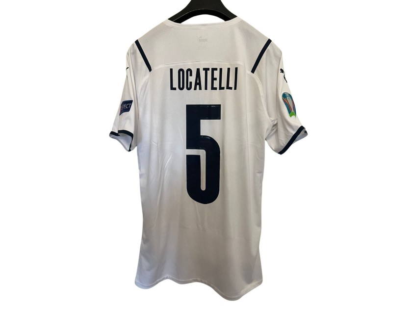 Locatelli's Match-Issued Shirt, Belgium vs Italy EURO 2020