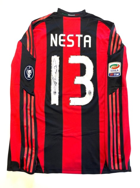 Nesta's Milan Signed Match-Issued Shirt, 2010/11