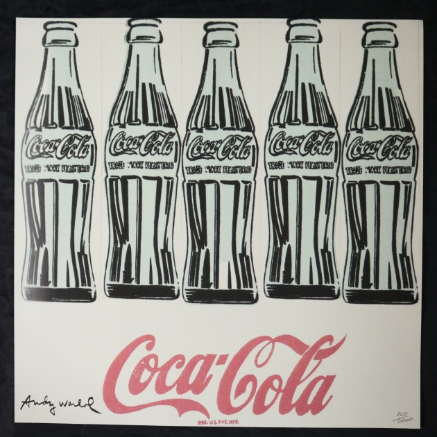 Andy Warhol "Coca-Cola" Signed Limited Edition with CMOA Stamp