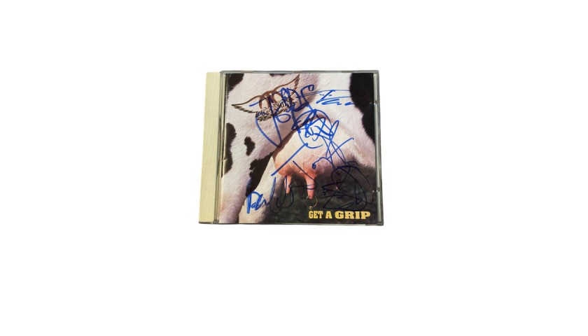 CD "Get a Grip" autografato dagli Aerosmith 