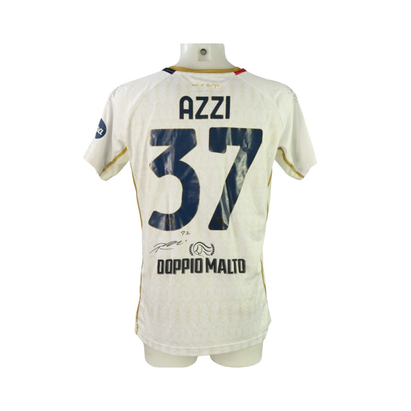 Maglia Azzi Unwashed, Lecce vs Cagliari 2024 - Autografata