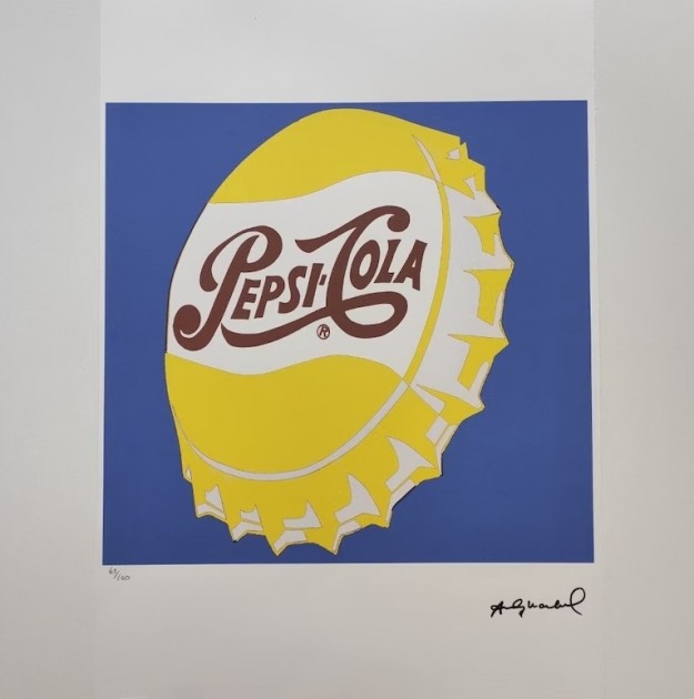 "Pepsi Cola" Lithograph Signed by Andy Warhol 
