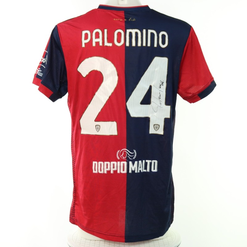 Palomino's Signed Unwashed Shirt, Juventus vs Cagliari Coppa Italia 2024