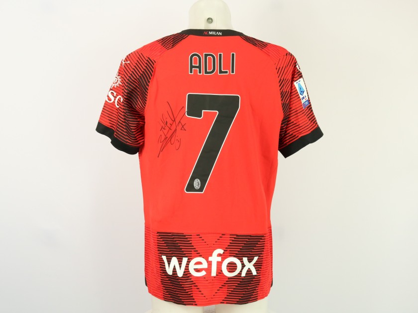 Adli Milan Official Signed Shirt, 2023/24