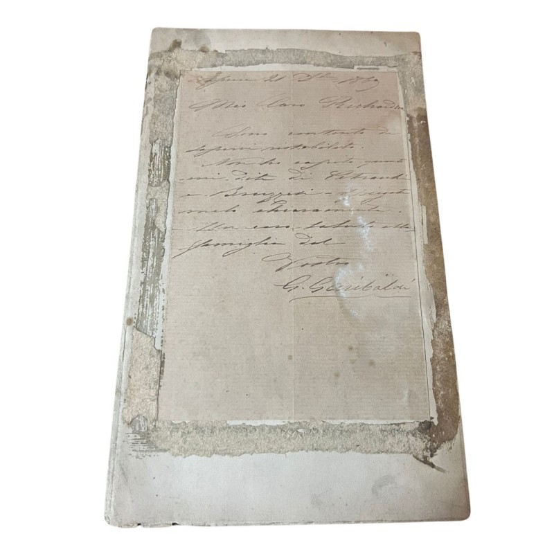 Lettera scritta e firmata da Giuseppe Garibaldi
