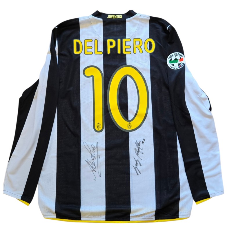 Del Piero's Match-Issued Shirt, Juventus vs Cagliari 2009 - Signed by Del Piero and Buffon