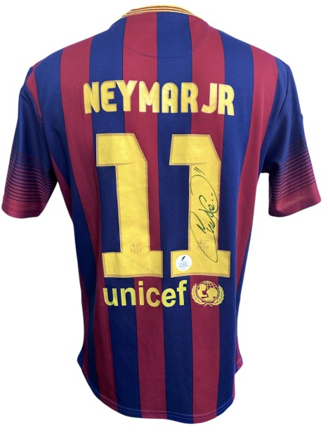 Neymar's Barcelona Signed Replica Shirt, 2013/14