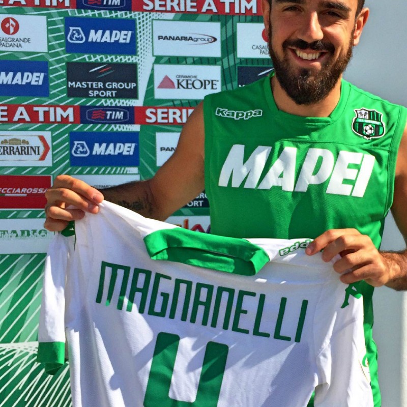 Magnanelli shirt, worn Roma-Sassuolo 20/9/15 unwashed
