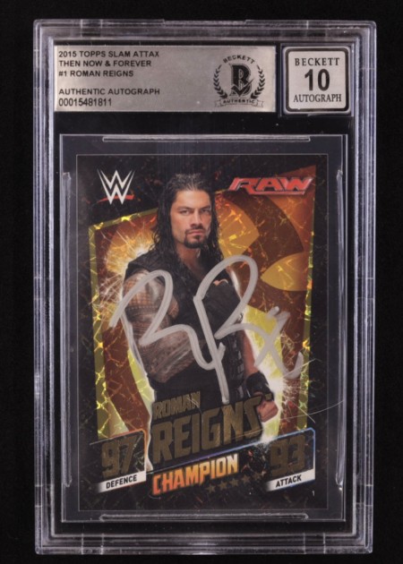 Carta Topps firmata da Roman Reigns