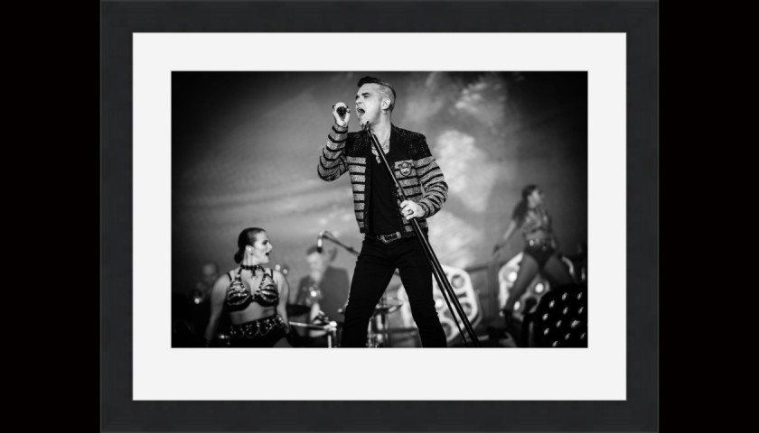 Robbie Williams Unique Framed Print Signed Personally to You