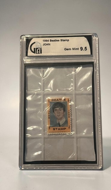 John Lennon The Beatles Hallmark Stamp GAI Authenticated
