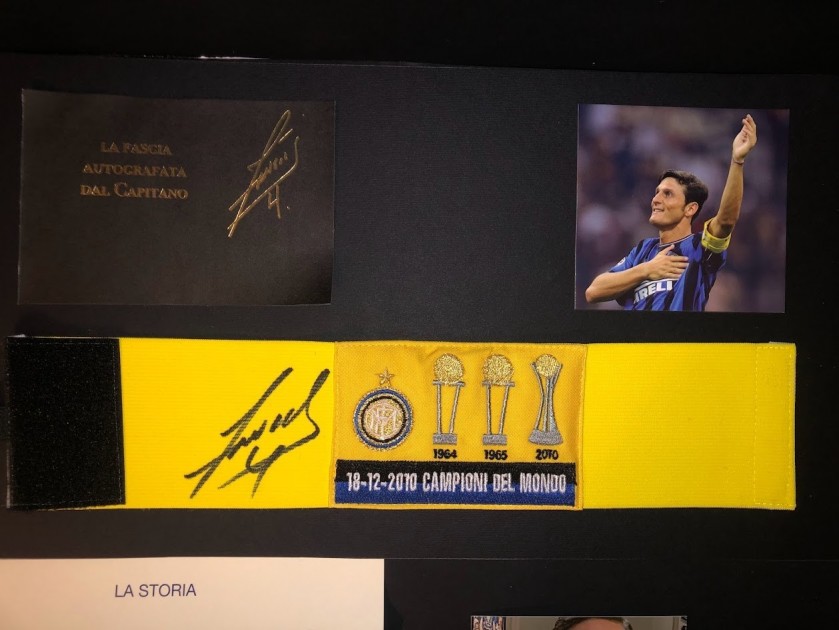 Fascia De Capitaine - Javier Zanetti - Inter Milan - Autographe Original