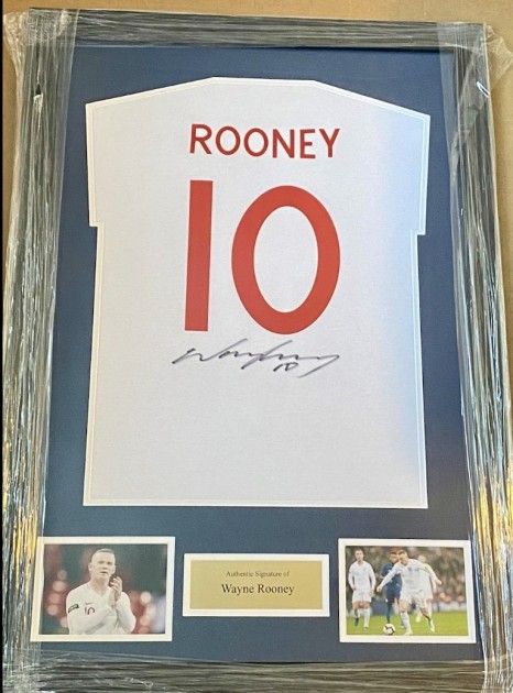 Wayne Rooney's England Signed and Framed Shirt